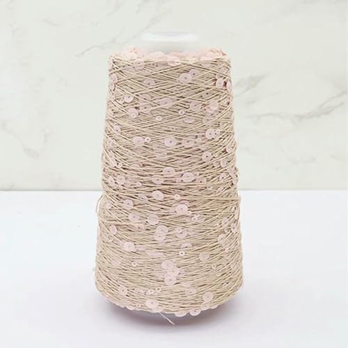 Baumwollgarn, 1500 m, 500 g, 6 mm + 3 mm, buntes großes Paillettengarn, DIY, Kleidung, Stoffpuppe, Strickgarn, großes Paillettengarn von WanMing