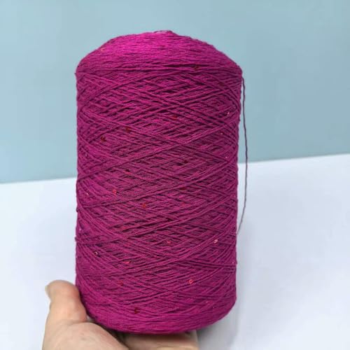 Pailletten-Leinengarn zum Handstricken, Seiden-Spitzengarn zum Häkeln, glänzende Pailletten, Linie zum Stricken, 500 g, 2000 mm, 1 mm dick Pailletten-Leinengarn zum Handstricken, Seiden-Spitzengarn zum Häkeln, glänzende Pailletten, Linie zum Stricken, 500 g, 2000 mm, 1 mm dick von WanMing
