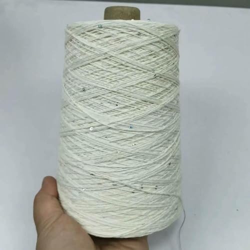 Pailletten-Leinengarn zum Handstricken, Seiden-Spitzengarn zum Häkeln, glänzende Pailletten, Linie zum Stricken, 500 g, 2000 mm, 1 mm dick von WanMing
