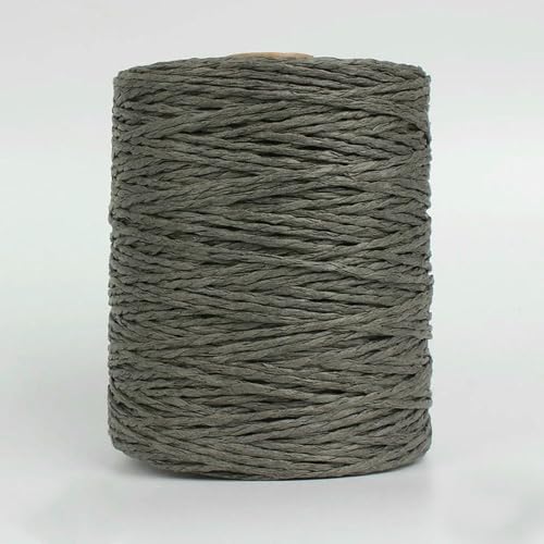 WanMing 1 Rolle natürliches Bast-Strohgarn, Handstrick-Häkelgarn für Hut, Handtasche, Kissen, DIY-Korbmaterial von WanMing