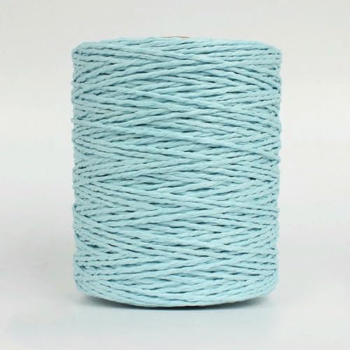 WanMing 1 Rolle natürliches Bast-Strohgarn, Handstrick-Häkelgarn für Hut, Handtasche, Kissen, DIY-Korbmaterial von WanMing