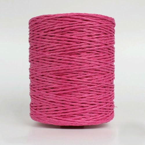 WanMing 1 Rolle natürliches Bast-Strohgarn, Handstrick-Häkelgarn für Hut, Handtasche, Kissen, DIY-Korbmaterial von WanMing