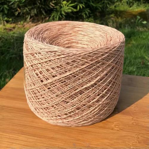 WanMing 1 Stück 250 g dünnes Häkelgarn aus Bast, Papiergras, Baumwolle, runder Strohfaden zum Häkeln von handgefertigten DIY-Hüten, Taschen, Sommer WanMing 1 Stück 250 g dünnes Häkelgarn aus Bast, Papiergras, Baumwolle, runder Strohfaden zum Häkeln von handgefertigten DIY-Hüten, Taschen, Sommer von WanMing
