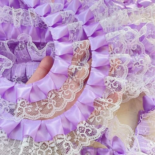 WanMing 10 Yard Plissee Rüschen Spitzenbesatz Pastoralen Stil Spitze Bestickte Schleifen Applikationsband Für DIY Kleid Kleidung Handwerk WanMing 10 Yard Plissee Rüschen Spitzenbesatz Pastoralen Stil Spitze Bestickte Schleifen Applikationsband Für DIY Kleid Kleidung Handwerk von WanMing