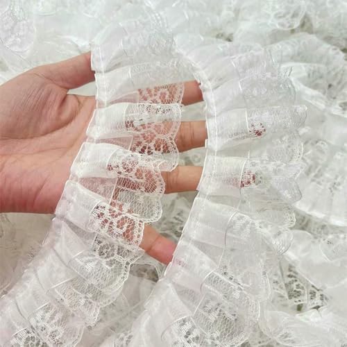 WanMing 10 Yard Plissee Rüschen Spitzenbesatz Pastoralen Stil Spitze Bestickte Schleifen Applikationsband Für DIY Kleid Kleidung Handwerk WanMing 10 Yard Plissee Rüschen Spitzenbesatz Pastoralen Stil Spitze Bestickte Schleifen Applikationsband Für DIY Kleid Kleidung Handwerk von WanMing