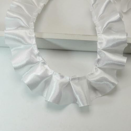 WanMing 10 Yards Rüschen Einseitige Satin Band Trim 25mm (1 ") Nähen Mi Puppe Kleid Handwerk von WanMing