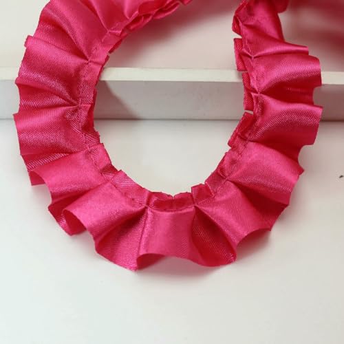 WanMing 10 Yards Rüschen Einseitige Satin Band Trim 25mm (1 ") Nähen Mi Puppe Kleid Handwerk von WanMing
