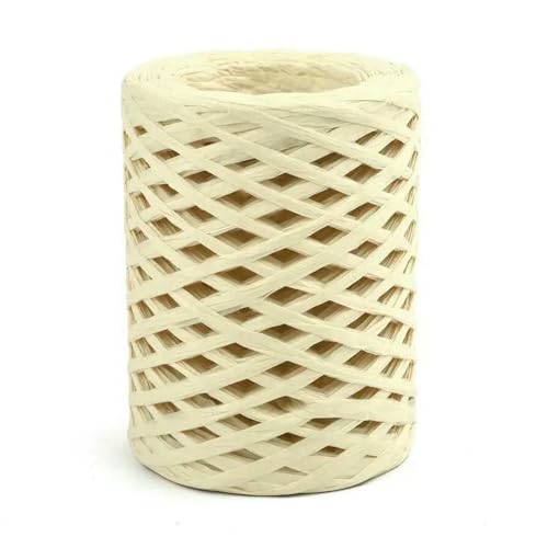 WanMing 100 m/Rolle, natürliches Bast-Strohgarn zum Stricken, Häkeln, Papierfäden, DIY, handgestricktes Seil für Sonnenhut, Tasche, Party, Geschenkverpackung WanMing 100 m/Rolle, natürliches Bast-Strohgarn zum Stricken, Häkeln, Papierfäden, DIY, handgestricktes Seil für Sonnenhut, Tasche, Party, Geschenkverpackung von WanMing