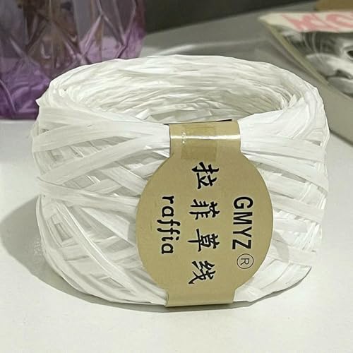WanMing 100 m/Rolle, waschbarer Pflanzenbast-Strohfaden, handgewebte Tasche, Sommer-Strickmütze, Haken, Häkelschnur, DIY, umweltfreundlich WanMing 100 m/Rolle, waschbarer Pflanzenbast-Strohfaden, handgewebte Tasche, Sommer-Strickmütze, Haken, Häkelschnur, DIY, umweltfreundlich von WanMing