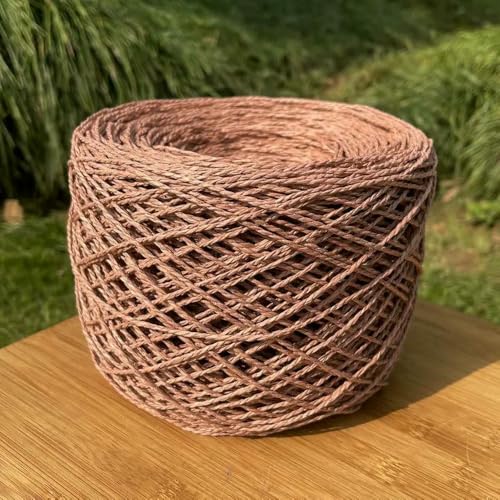 WanMing 150 g natürliches Baumwollbastgarn zum Handhäkeln, Stricken, Sommerhüte, Taschen, DIY-Strohsandalen, Flauschiger Papiergrasfaden, Beige WanMing 150 g natürliches Baumwollbastgarn zum Handhäkeln, Stricken, Sommerhüte, Taschen, DIY-Strohsandalen, Flauschiger Papiergrasfaden, Beige von WanMing