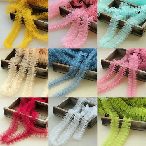 WanMing 20 m, 5 cm breit, einzeilig, plissiert, Spitzenbesatz, Netzgarn, kleine Spitze, handgefertigt, DIY-Rock, Kleidung, Heimdekoration, 5 cm WanMing 20 m, 5 cm breit, einzeilig, plissiert, Spitzenbesatz, Netzgarn, kleine Spitze, handgefertigt, DIY-Rock, Kleidung, Heimdekoration, 5 cm von WanMing