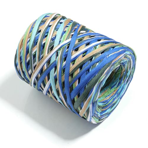 WanMing 200 m/Rolle, natürliches Bast-Strohgarn, buntes Bast-Papierbandgarn, gestricktes Häkelseil für Heimwerkerarbeiten, Verpackungsdekoration WanMing 200 m/Rolle, natürliches Bast-Strohgarn, buntes Bast-Papierbandgarn, gestricktes Häkelseil für Heimwerkerarbeiten, Verpackungsdekoration von WanMing