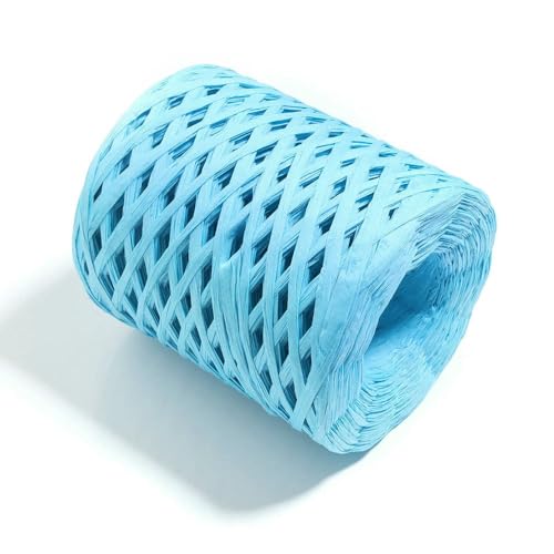 WanMing 200 m/Rolle Bastpapierbandgarn, handgefertigt, farbig, gestricktes Seil, passend für Party, Heimdekoration, Requisiten, DIY-Geschenkverpackungszubehör WanMing 200 m/Rolle Bastpapierbandgarn, handgefertigt, farbig, gestricktes Seil, passend für Party, Heimdekoration, Requisiten, DIY-Geschenkverpackungszubehör von WanMing