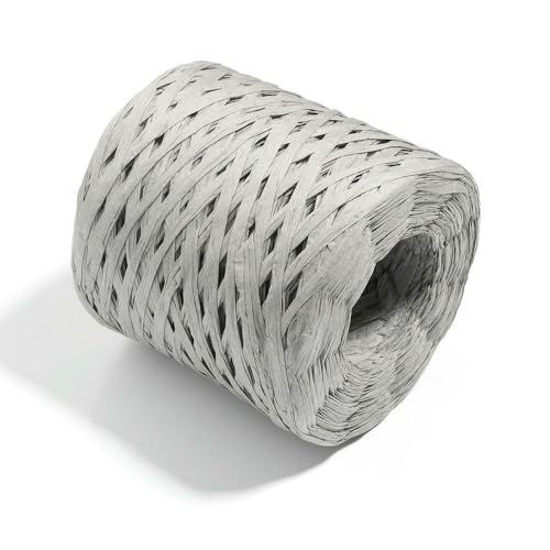 WanMing 200 m/Rolle Bastpapierbandgarn, handgefertigt, farbig, gestricktes Seil, passend für Party, Heimdekoration, Requisiten, DIY-Geschenkverpackungszubehör WanMing 200 m/Rolle Bastpapierbandgarn, handgefertigt, farbig, gestricktes Seil, passend für Party, Heimdekoration, Requisiten, DIY-Geschenkverpackungszubehör von WanMing