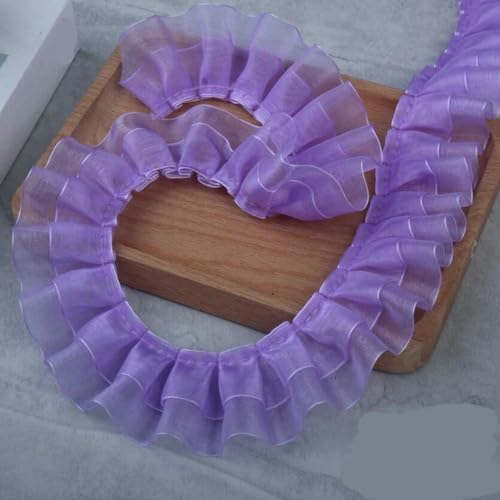 WanMing 30 Yards 40MM Doppel Organza Volant Rüschenfalten Schnee Garn Band Haarschleifen Spitze DIY Handwerk Handgefertigte Accessoires Material WanMing 30 Yards 40MM Doppel Organza Volant Rüschenfalten Schnee Garn Band Haarschleifen Spitze DIY Handwerk Handgefertigte Accessoires Material von WanMing
