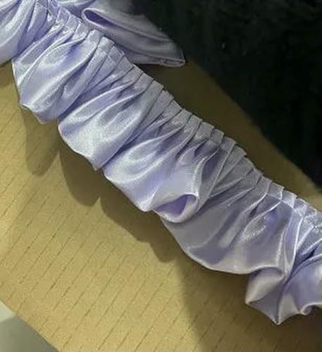 WanMing 30 Yards Doppelschichtige, Faltbare, verschlüsselte Falten, Spitze, Satintuch, DIY-Kopfbedeckung, Heimtextilien, Kleidungsbesätze, Zubehör, 5,5 cm WanMing 30 Yards Doppelschichtige, Faltbare, verschlüsselte Falten, Spitze, Satintuch, DIY-Kopfbedeckung, Heimtextilien, Kleidungsbesätze, Zubehör, 5,5 cm von WanMing