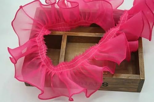 WanMing 31 Yards Plissee Spitzenbesatz Organza Rüschen Rot Lila Weiß Rosa Band Stoff DIY Hochzeit Puppe Rock Nähen Saum Handwerk WanMing 31 Yards Plissee Spitzenbesatz Organza Rüschen Rot Lila Weiß Rosa Band Stoff DIY Hochzeit Puppe Rock Nähen Saum Handwerk von WanMing