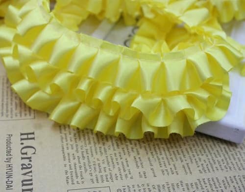 WanMing 33 Yards Satin Rüschenbesatz Stoffbesätze 1 Zoll breit Nähen Plissee Stoff Spitzenband für DIY Kleid Kopfbedeckung Dekoration und Geschenk WanMing 33 Yards Satin Rüschenbesatz Stoffbesätze 1 Zoll breit Nähen Plissee Stoff Spitzenband für DIY Kleid Kopfbedeckung Dekoration und Geschenk von WanMing
