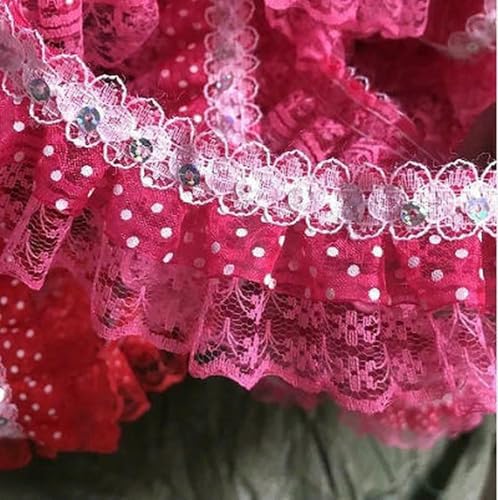 WanMing 41Yds DIY Chiffon Rüschen Spitze Plissee Trim Kleid Dekoration Tüll Pailletten Stoff Applikation Band Handwerk Nähen für Mädchen Stirnband WanMing 41Yds DIY Chiffon Rüschen Spitze Plissee Trim Kleid Dekoration Tüll Pailletten Stoff Applikation Band Handwerk Nähen für Mädchen Stirnband von WanMing