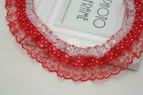WanMing 41Yds DIY Chiffon Rüschen Spitze Plissee Trim Kleid Dekoration Tüll Pailletten Stoff Applikation Band Handwerk Nähen für Mädchen Stirnband WanMing 41Yds DIY Chiffon Rüschen Spitze Plissee Trim Kleid Dekoration Tüll Pailletten Stoff Applikation Band Handwerk Nähen für Mädchen Stirnband von WanMing