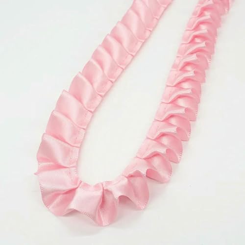 WanMing 5 Yard Farben 2,5 cm breites Spitzenbesatzband, gefaltetes Gurtband, Puppenkleid, Ärmelausschnitt, DIY, handgefertigtes Haarband, Bekleidungszubehör von WanMing