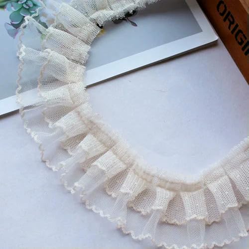 WanMing 5 cm breite, doppellagige, himmelblaue und rosa Netz-Punkte-Stickerei, Rüschen-Spitzenbesatz, Kleiderkragen, Manschetten, DIY-Nähdekor WanMing 5 cm breite, doppellagige, himmelblaue und rosa Netz-Punkte-Stickerei, Rüschen-Spitzenbesatz, Kleiderkragen, Manschetten, DIY-Nähdekor von WanMing