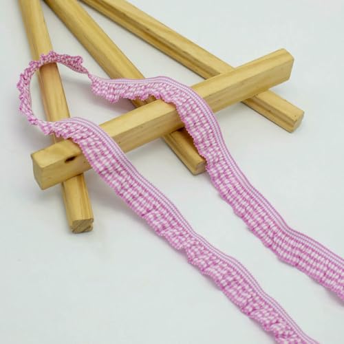WanMing 50 Yards 20 mm elastisches Kariertes Spitzenbesatzband, Stoff, Vorhangdekoration, Kariertes Rüschengummiband, Unterwäsche, BH, Nähzubehör WanMing 50 Yards 20 mm elastisches Kariertes Spitzenbesatzband, Stoff, Vorhangdekoration, Kariertes Rüschengummiband, Unterwäsche, BH, Nähzubehör von WanMing