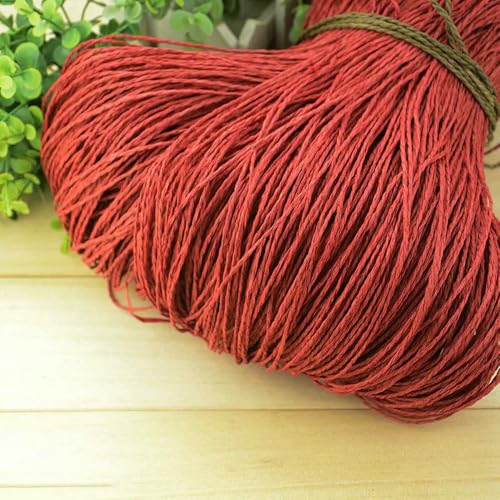 WanMing 600 m buntes natürliches Bast-Strohgarn zum Handstricken, Häkeln, Sommerhut, Handtasche, Strohhut, Bio-Bast, DIY-Häkelmaterial WanMing 600 m buntes natürliches Bast-Strohgarn zum Handstricken, Häkeln, Sommerhut, Handtasche, Strohhut, Bio-Bast, DIY-Häkelmaterial von WanMing