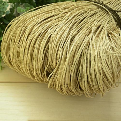 WanMing 600 m buntes natürliches Bast-Strohgarn zum Handstricken, Häkeln, Sommerhut, Handtasche, Strohhut, Bio-Bast, DIY-Häkelmaterial WanMing 600 m buntes natürliches Bast-Strohgarn zum Handstricken, Häkeln, Sommerhut, Handtasche, Strohhut, Bio-Bast, DIY-Häkelmaterial von WanMing