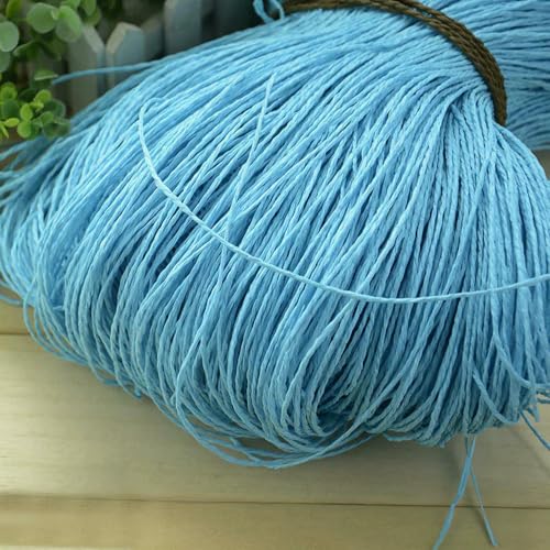 WanMing 600 m buntes natürliches Bast-Strohgarn zum Handstricken, Häkeln, Sommerhut, Handtasche, Strohhut, Bio-Bast, DIY-Häkelmaterial WanMing 600 m buntes natürliches Bast-Strohgarn zum Handstricken, Häkeln, Sommerhut, Handtasche, Strohhut, Bio-Bast, DIY-Häkelmaterial von WanMing
