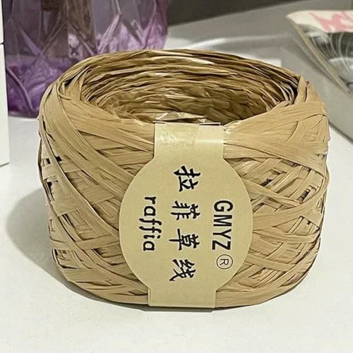 WanMing 80 m waschbarer Lafite-Grasfaden für handgewebte Taschen, Sommersandalen, Strohhüte, Hakentaschen, Hutfaden, DIY-Material WanMing 80 m waschbarer Lafite-Grasfaden für handgewebte Taschen, Sommersandalen, Strohhüte, Hakentaschen, Hutfaden, DIY-Material von WanMing
