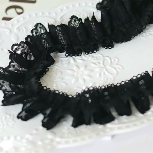 WanMing Herzförmiges großes Stirnband mit Falten, weiches Loli-Rock-Design, Spitzenzubehör für Kleidungsstücke, Materialbreite 5,2 cm WanMing Herzförmiges großes Stirnband mit Falten, weiches Loli-Rock-Design, Spitzenzubehör für Kleidungsstücke, Materialbreite 5,2 cm von WanMing