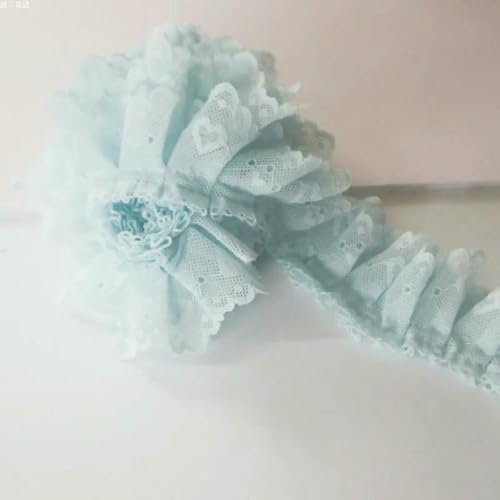 WanMing Herzförmiges großes Stirnband mit Falten, weiches Loli-Rock-Design, Spitzenzubehör für Kleidungsstücke, Materialbreite 5,2 cm WanMing Herzförmiges großes Stirnband mit Falten, weiches Loli-Rock-Design, Spitzenzubehör für Kleidungsstücke, Materialbreite 5,2 cm von WanMing