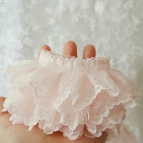 WanMing Herzförmiges großes Stirnband mit Falten, weiches Loli-Rock-Design, Spitzenzubehör für Kleidungsstücke, Materialbreite 5,2 cm WanMing Herzförmiges großes Stirnband mit Falten, weiches Loli-Rock-Design, Spitzenzubehör für Kleidungsstücke, Materialbreite 5,2 cm von WanMing