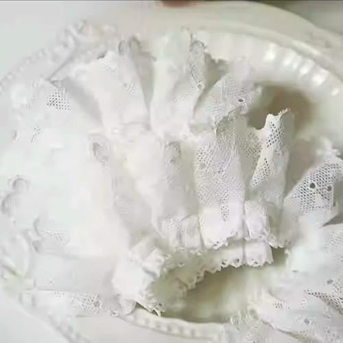 WanMing Herzförmiges großes Stirnband mit Falten, weiches Loli-Rock-Design, Spitzenzubehör für Kleidungsstücke, Materialbreite 5,2 cm WanMing Herzförmiges großes Stirnband mit Falten, weiches Loli-Rock-Design, Spitzenzubehör für Kleidungsstücke, Materialbreite 5,2 cm von WanMing