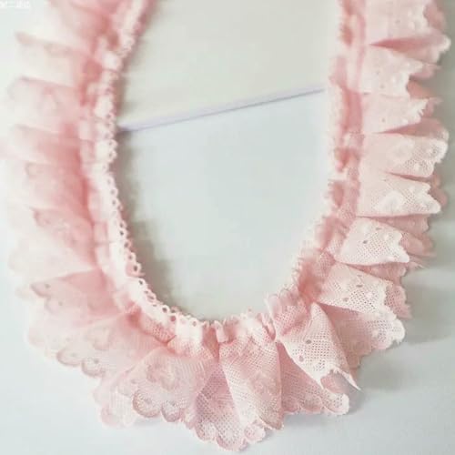 WanMing Herzförmiges großes Stirnband mit Falten, weiches Loli-Rock-Design, Spitzenzubehör für Kleidungsstücke, Materialbreite 5,2 cm WanMing Herzförmiges großes Stirnband mit Falten, weiches Loli-Rock-Design, Spitzenzubehör für Kleidungsstücke, Materialbreite 5,2 cm von WanMing