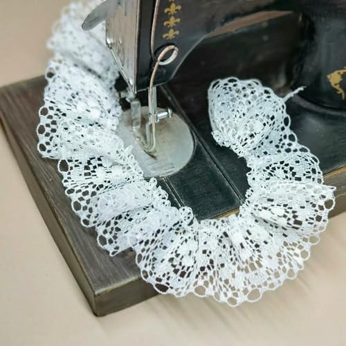 WanMing Weiß Gesammelt Spitze Stickerei Zubehör Pet Manschette Kragen Rock Dekoration Öse Spitze Trim Rüschen Tüll DIY Band WanMing Weiß Gesammelt Spitze Stickerei Zubehör Pet Manschette Kragen Rock Dekoration Öse Spitze Trim Rüschen Tüll DIY Band von WanMing