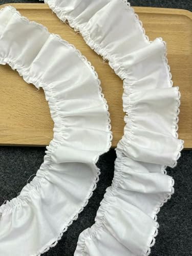 WanMing Weiße Baumwolle Plissee Rüschen Spitze Band Kleider Kragen Ausschnitt Haustiere Puppen Kleidung Trim DIY Handwerk Nähen Dekor WanMing Weiße Baumwolle Plissee Rüschen Spitze Band Kleider Kragen Ausschnitt Haustiere Puppen Kleidung Trim DIY Handwerk Nähen Dekor von WanMing