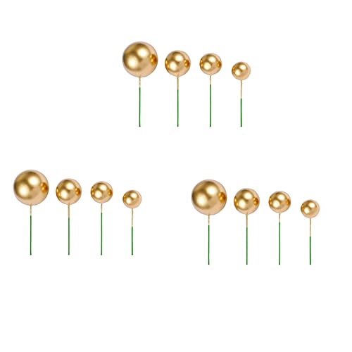WanShi 120 Stücke Kuchendeckel Mini Gold Ball Cupcake Topper Kuchendekorationen für Geburtstag Hochzeit Kuchen Dekoration Zubehör WanShi 120 Stücke Kuchendeckel Mini Gold Ball Cupcake Topper Kuchendekorationen für Geburtstag Hochzeit Kuchen Dekoration Zubehör von WanShi