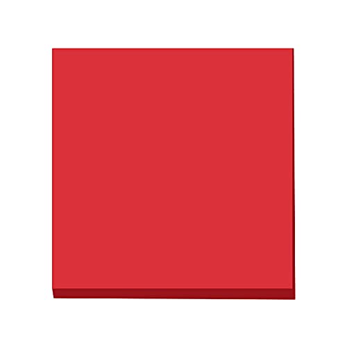Farbige Haftnotizen, Notes Selbstklebende Super Sticky Notes, Klebezettel und Haftnotizzettel Bunt zettel farbig Notizblöcke, Notizzettel für Büro und Studenten, 100PCS, 76 x 76 mm (Rot) von WanWorlder