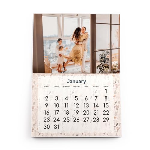 Wanapix | Fotokalender 2025 zum selbstgestalten | Auf Deutsch | Wandkalender mit Foto | Mit Loch zum Aufhängen | 32 x 45 cm | Blumen von Wanapix