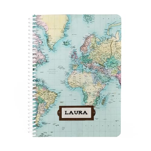 Wanapix | Heft A5 bedrucken | Enthält 100 karierte Blätter à 80 g | 250 g Cover personalisiert mit Foto und Name | A5 Notizbuch mit Transparenter Spirale | Karte Wanapix | Heft A5 bedrucken | Enthält 100 karierte Blätter à 80 g | 250 g Cover personalisiert mit Foto und Name | A5 Notizbuch mit Transparenter Spirale | Karte von Wanapix