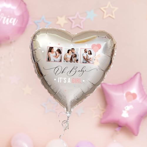 Wanapix | Herzballon Bedrucken | Folienballon mit Foto und Text | Luftballons Valentinstag Deko | Helium Ballons | 49 cm | Silber Wanapix | Herzballon Bedrucken | Folienballon mit Foto und Text | Luftballons Valentinstag Deko | Helium Ballons | 49 cm | Silber von Wanapix