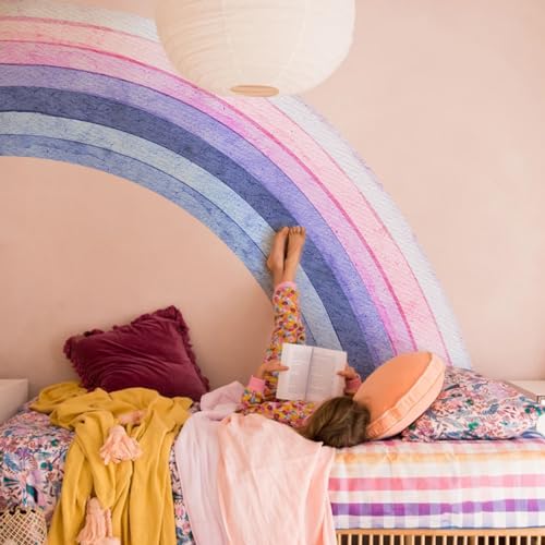 WandSticker4U®- riesige Wandtattoo REGENBOGEN Kinderzimmer Boho (152x152 cm) I Wandsticker Regenbogen Kinderzimmer Mädchen pastell rosa lila blau groß I Wandaufkleber Babyzimmer Deko XXL von WandSticker4U