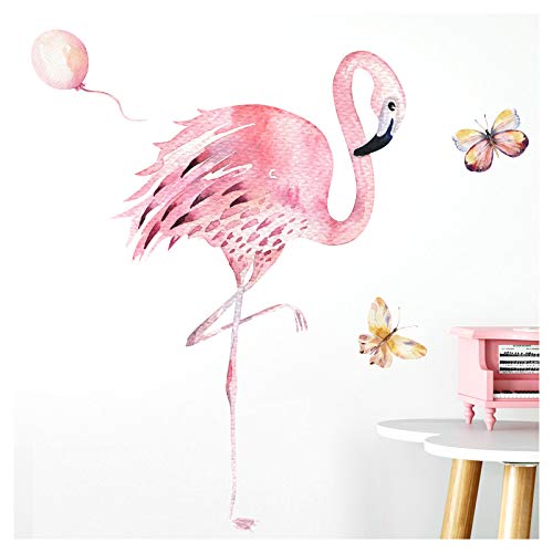 Little Deco Wandaufkleber Flamingo I A4-21 x 29,7 cm I Schmetterlinge Wandtattoo Kinderzimmer Mädchen Babyzimmer Deko Aufkleber Sticker Wandsticker Kinder DL183 von Wandaro