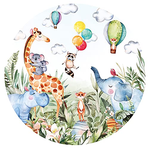 Little Deco Wandtattoo Kinderzimmer Wandbild Wandsticker für Kinder Tiere Safari Wanddeko Spielzimmer Wandaufkleber Selbstklebende Tapete rund 120 cm Baby DL570 Little Deco Wandtattoo Kinderzimmer Wandbild Wandsticker für Kinder Tiere Safari Wanddeko Spielzimmer Wandaufkleber Selbstklebende Tapete rund 120 cm Baby DL570 von Wandaro