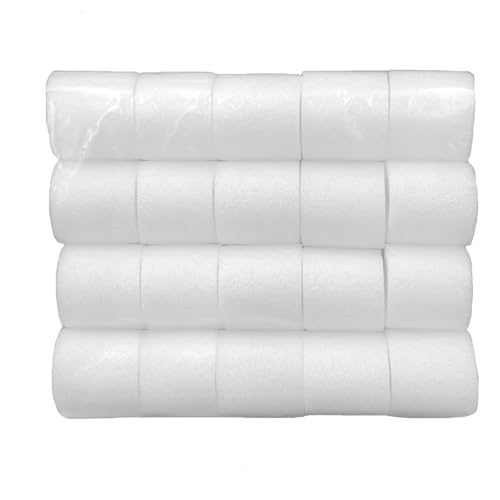 WanderGo Abstandshalter für Ösenvorhänge, 4,8 cm Länge, dicke Schaumstoff-Abstandshalter, perfekte Falten für Stangen bis 30 mm, 20 Stück von WanderGo