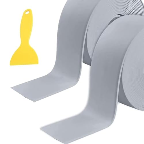 Wasserdichtes Klebeband, selbstklebend, 2 Rollen, grau, für Duschen, Küchen, Badezimmer, Ecken, Badezimmerdekoration, mit Dichtungswerkzeug Wasserdichtes Klebeband, selbstklebend, 2 Rollen, grau, für Duschen, Küchen, Badezimmer, Ecken, Badezimmerdekoration, mit Dichtungswerkzeug von WanderGo