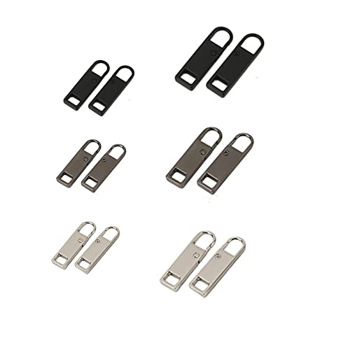 Reissverschluss Zipper Pull,12 Stück Reißverschluss Pull Tabs Ersatz,Abnehmbare Etiketten mit Reißverschlussgriffen, geeignet für Bekleidungsjacken, Koffer, Rucksackzelte von Wanfoou