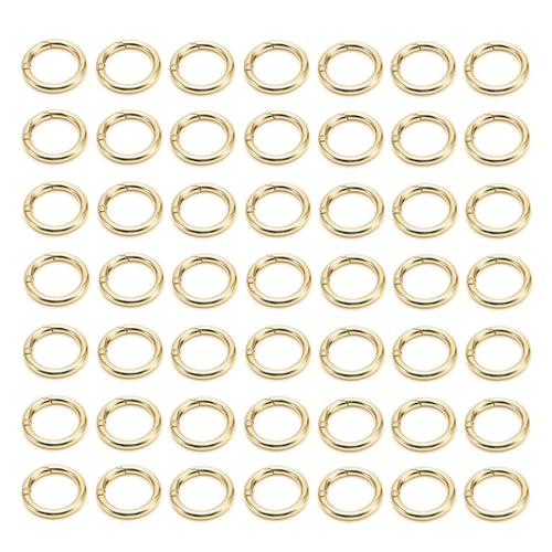 Wanfoou 40 Stück Runde Karabiner, Goldene Schlüsselringe, 20 mm, DIY Handwerk Karabiner von Wanfoou